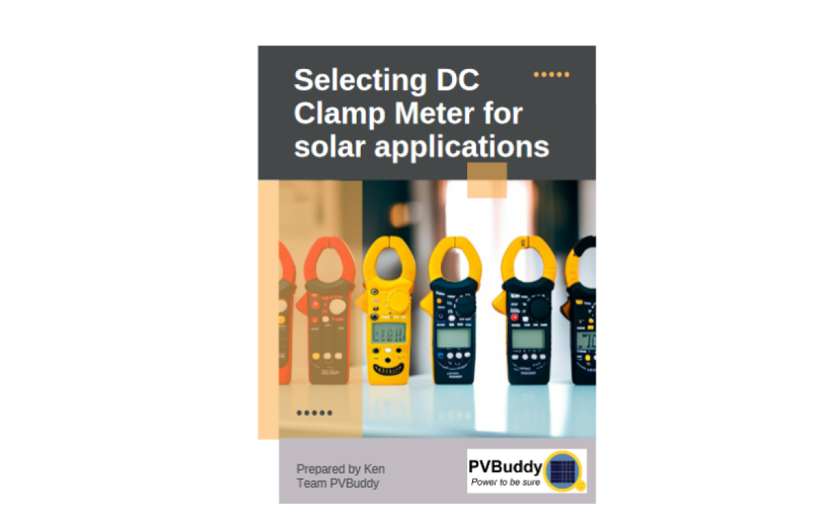 How to select DC Clamp Meter for solar applications How to select DC Clamp Meter for solar applications