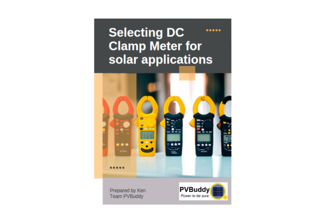How to select DC Clamp Meter for solar applications